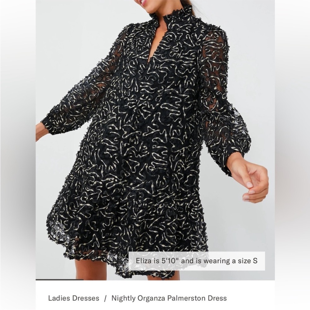 Nightly Organza Palmerston Black Dress